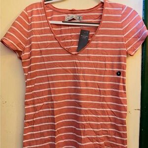 Striped V-Neck Women's Top